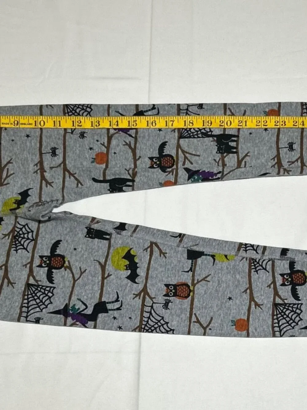 Hanna Andersson Unisex Kids 8 130cm Gray Halloween Print Long john Pajamas